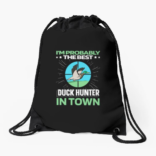 Duck Hunting Funny Drawstring Bags