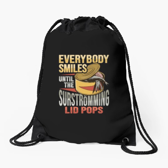 Canned Fish Surströmming Design for Swedish Fish Drawstring Bags