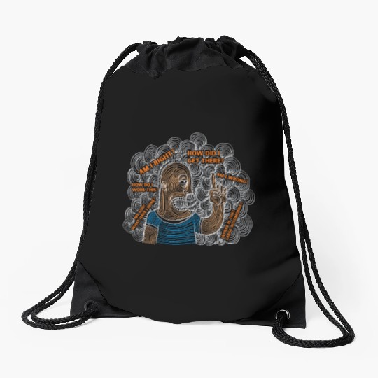 You May Ask Yourself Angry Drawstring Bags