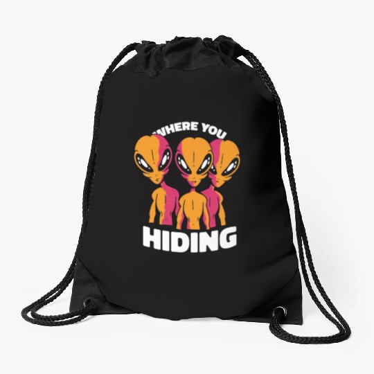 Creepy alien creatures Creepy alien creatures insp Drawstring Bags