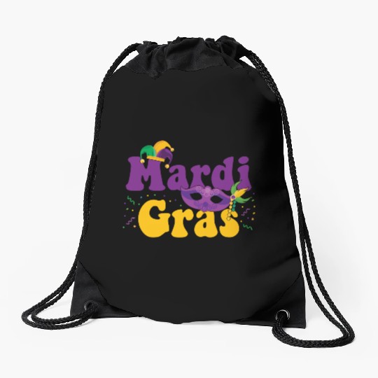 Mardi Gras Truck Aesthetic Fat Tuesday Carnival Drawstring Bags