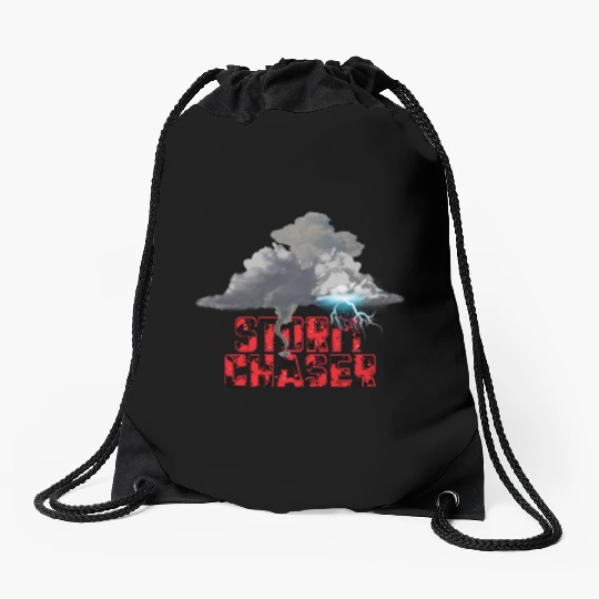 Storm Chaser Tornado Drawstring Bags
