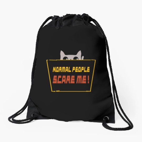 Normal People Scare Me Drawstring Bags