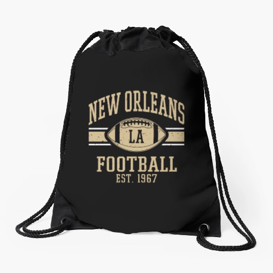 New Orleans Football Vintage Louisiana Nola Saint Drawstring Bags