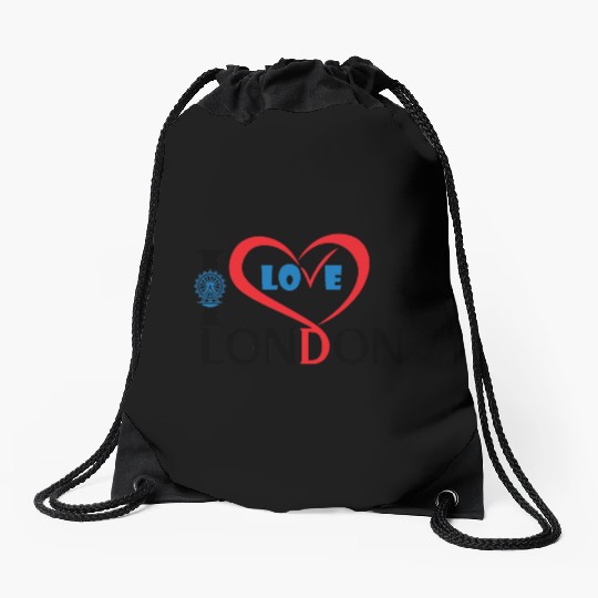 I love London Drawstring Bags