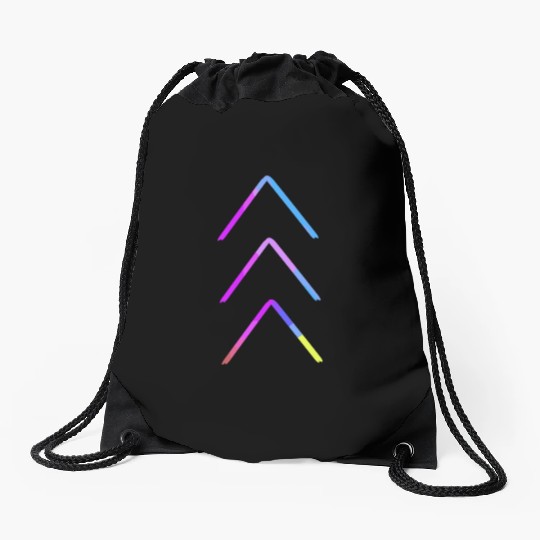 Down Syndrome Awareness 3 Arrow Support Drawstring Bags