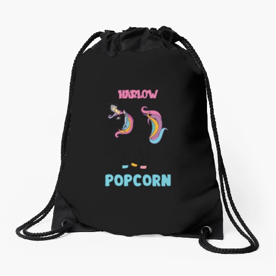 Harlow And Popcorn Merch Popcorn The Pony Drawstring Bags