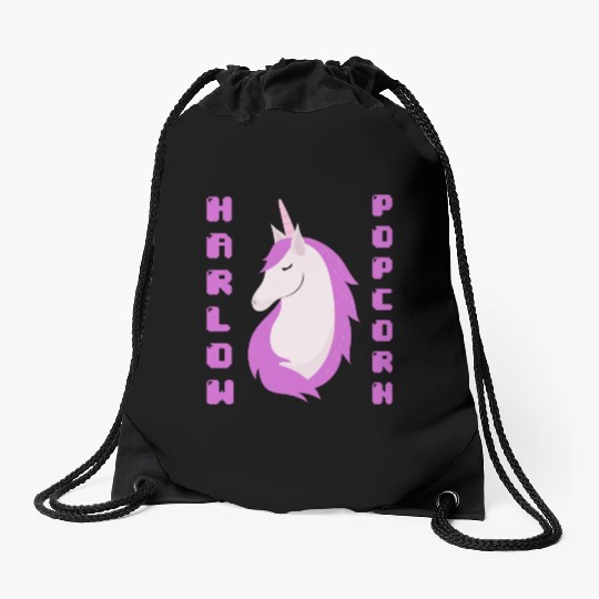 Harlow And Popcorn Merch Popcorn The Pony Drawstring Bags