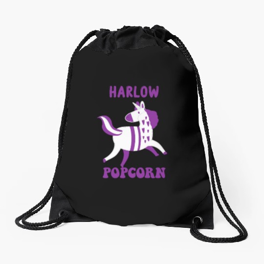 Harlow And Popcorn Merch Popcorn The Pony Drawstring Bags