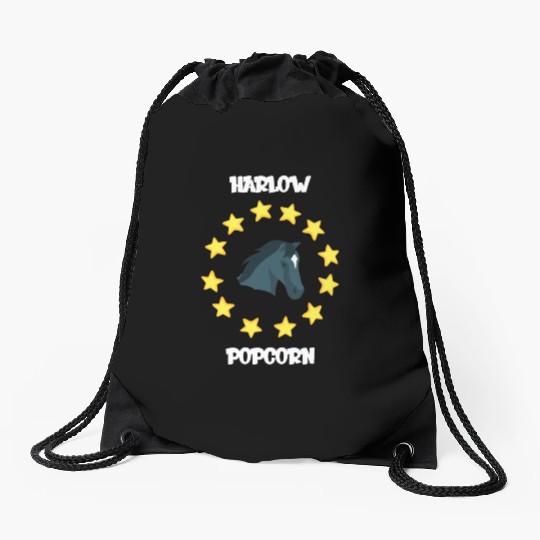 Harlow And Popcorn Merch Popcorn The Pony Drawstring Bags