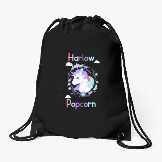 Harlow And Popcorn Merch Popcorn The Pony Drawstring Bags