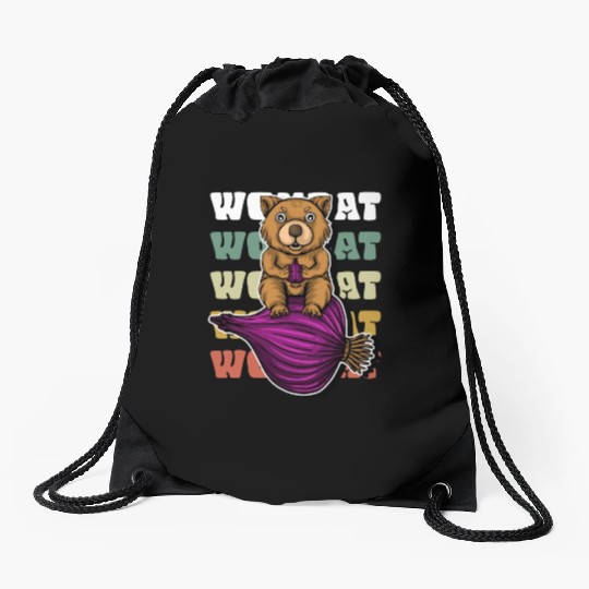 Wombat Onion - Wombat Onion Drawstring Bags