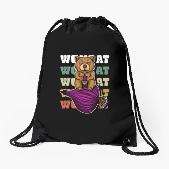Wombat Onion - Wombat Onion Drawstring Bags