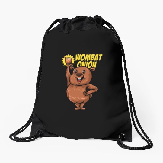 Wombat Onion - Wombat Onion Drawstring Bags