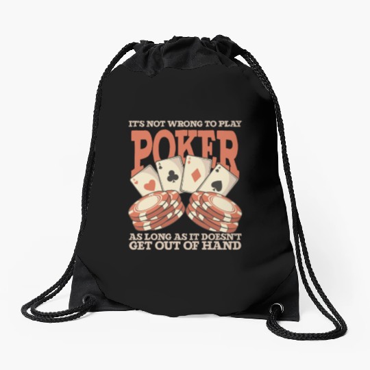 Poker Casino Poker Player Gambling Roulette Drawstring Bags