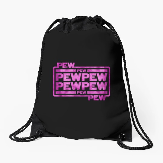 Pew Pew Pew Drawstring Bags