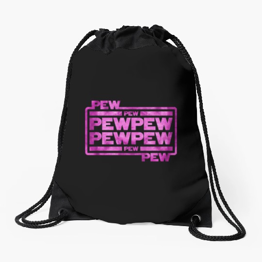 Pew Pew Pew Drawstring Bags