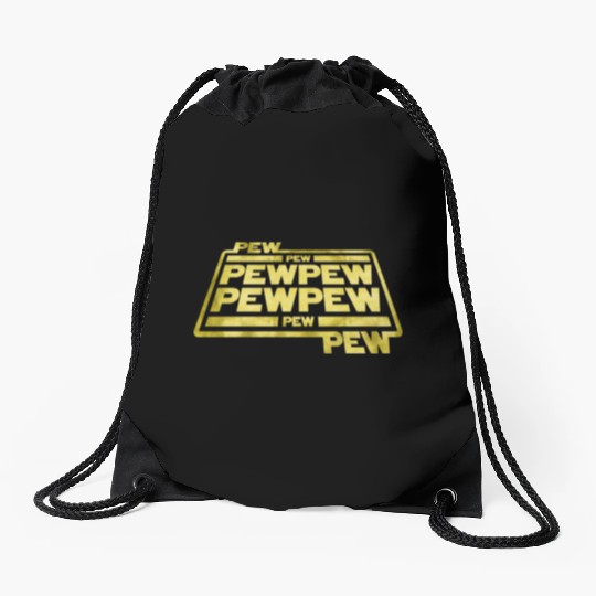 Pew Pew Pew Drawstring Bags