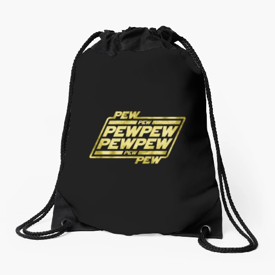 Pew Pew Pew Drawstring Bags