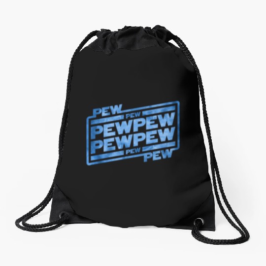 Pew Pew Pew Drawstring Bags