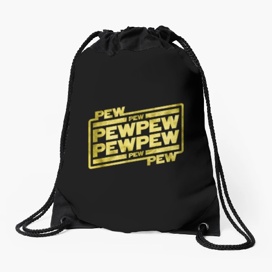 Pew Pew Pew Drawstring Bags