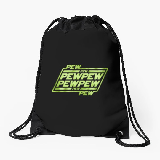 Pew Pew Pew Drawstring Bags