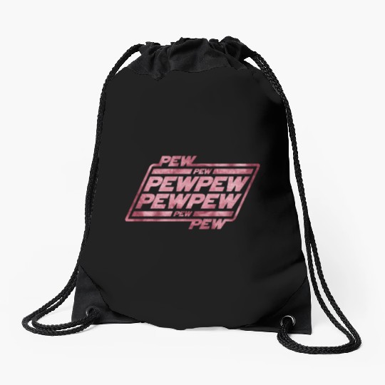 Pew Pew Pew Drawstring Bags