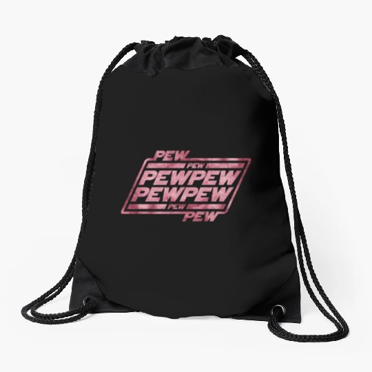 Pew Pew Pew Drawstring Bags