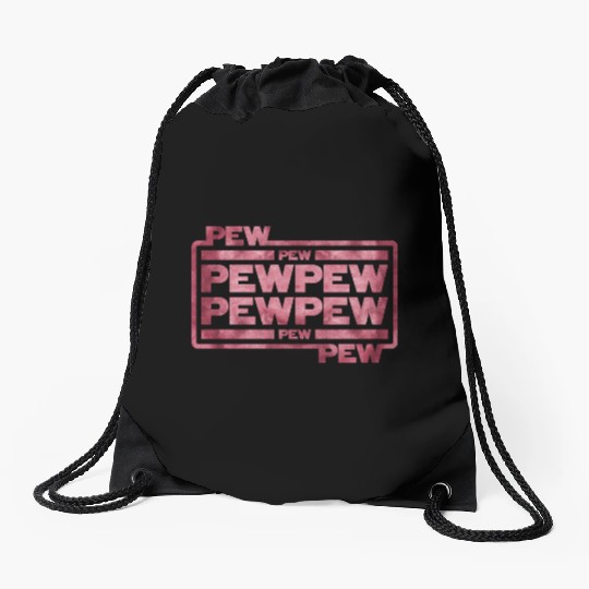 Pew Pew Pew Drawstring Bags