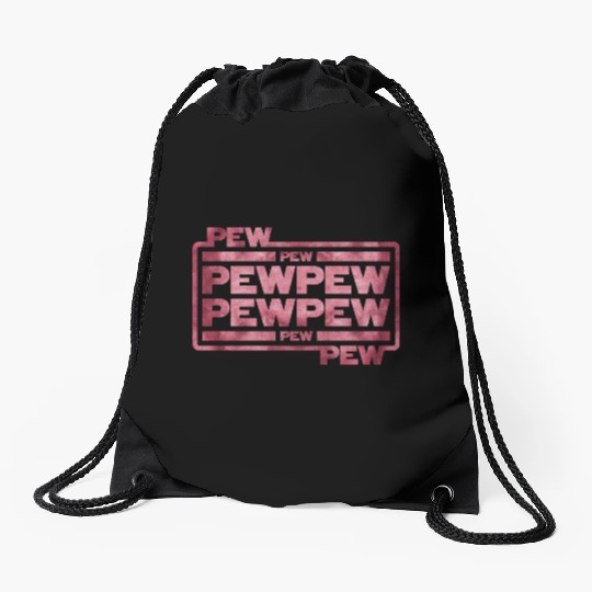Pew Pew Pew Drawstring Bags