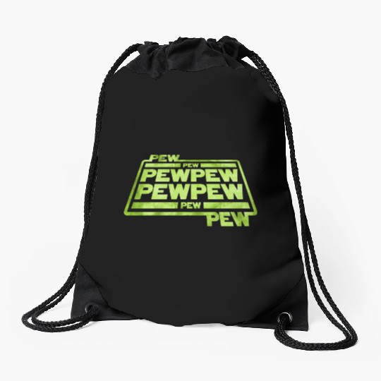 Pew Pew Pew Drawstring Bags