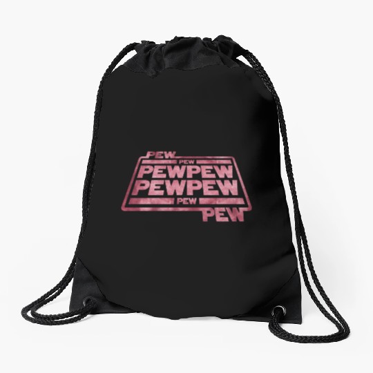 Pew Pew Pew Drawstring Bags