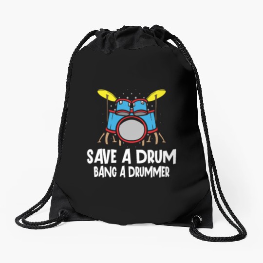 Drummer Drums Music Drum Set Drumming Drawstring Bags