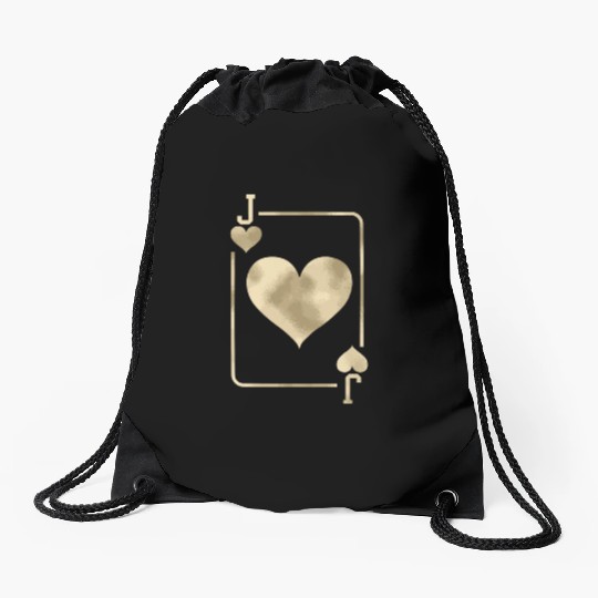 Jack Of Hearts Playing Card Halloween Costume Glam Drawstring Bags