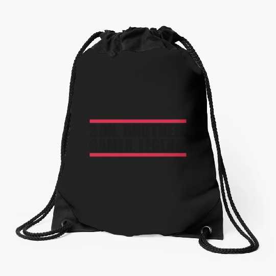 son brother gamer legend Drawstring Bags