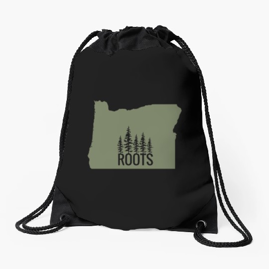 Oregon State Roots Green Drawstring Bags