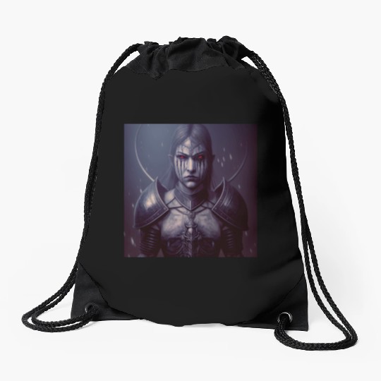 Mashup Female Vampire & Dark Fantasy Knight Drawstring Bags
