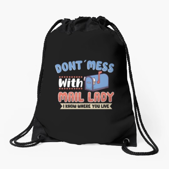 Postal Worker Mail Lady Mail Carrier Postal Drawstring Bags