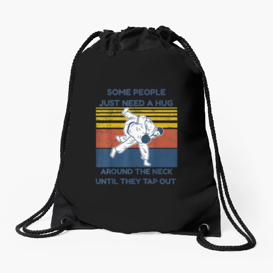 Funny Vintage BJJ Brazilian Jiu Jitsu Drawstring Bags