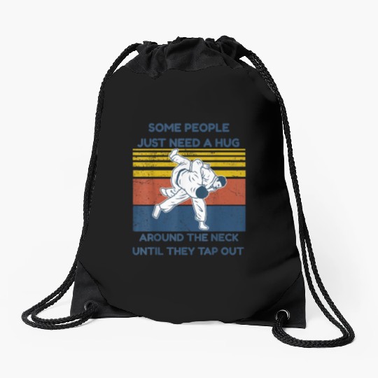 Funny Vintage BJJ Brazilian Jiu Jitsu Drawstring Bags