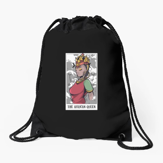 Awesome The African Queen Tarot Card A Tarot Drawstring Bags