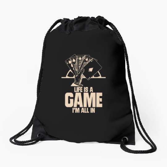 Poker Casino Poker Player Gambling Roulette Drawstring Bags