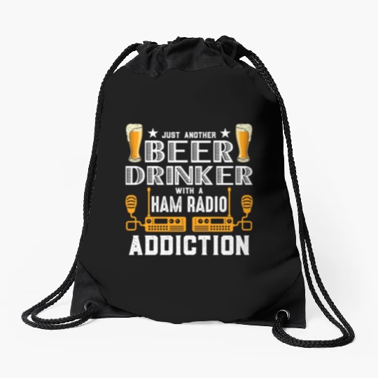 Ham Radio Just Another Beer Drinker Amateur Radio Drawstring Bags