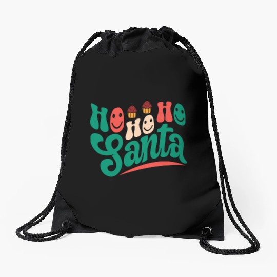 Ho Ho Ho Santa Drawstring Bags