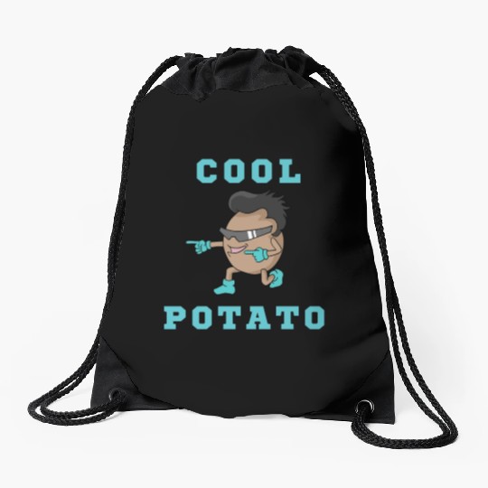 Cool Potato Guy With funny Design Drawstring Bags
