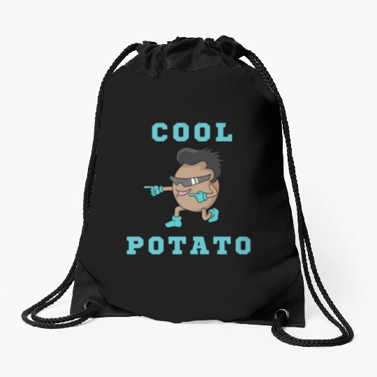 Cool Potato Guy With funny Design Drawstring Bags