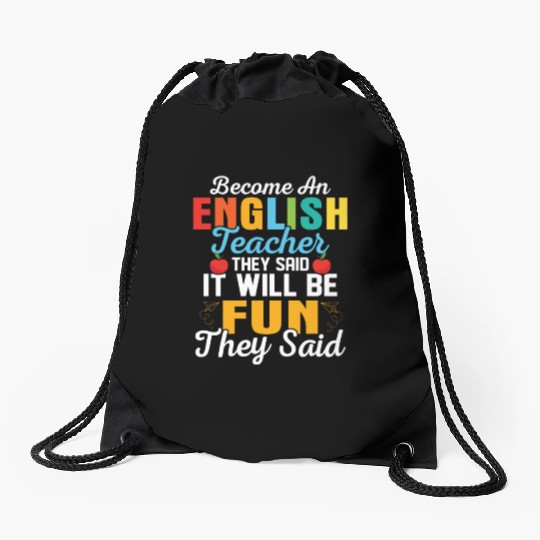 Become An English Teacher Language Grammar Drawstring Bags