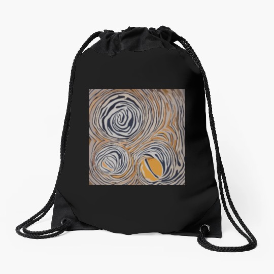 tiger skin Drawstring Bags