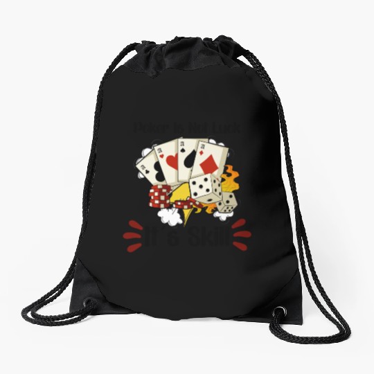 Poker Casino Poker Player Gambling Roulette Gift Drawstring Bags