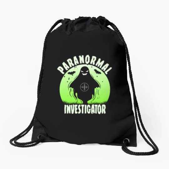 Ghost Hunting Paranormal Investigator Drawstring Bags